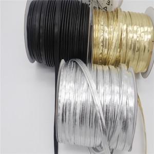 10mm 너비 가장자리 바이어스 배관 코드 테이프 바인딩 pu 골드 슬리버 DIY 패치 워크 의류 봉제 만들기 및