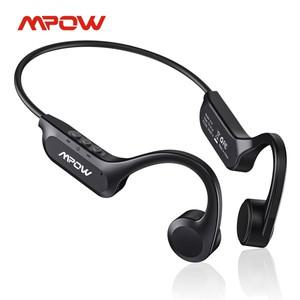 Mpow 골전도 스포츠 헤드폰, 블루투스 5.3 무선 이어폰, 핸즈프리 IPX6 방수 TWS 체육관용 마이크 포함, X1