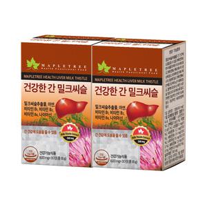 메이플트리 건강한간 밀크씨슬 30정X2통 2개월분