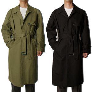 남자 가을 자켓 베이직 트렌치코트 검정 카키 롱코트