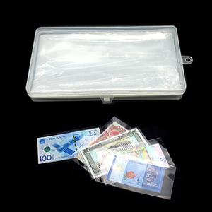 W-16 수집 지폐홀더 코인 동전 opp 돈 앨범 PVC 종이 100장 봉투