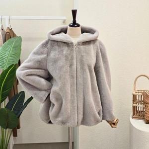 FW4J3JP31198_에코퍼 시어링 후드 점퍼