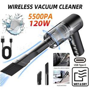 차량용청소기 자동차 PCMOS 무선 진공 청소기 가정 차량용 이중 120W 고출력 블랙 1PC