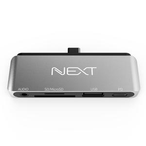 NEXT-9716TC-PD USB C타입 USB 허브 5in1 멀티 포트 SD 카드 리더기