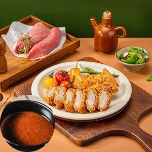 유혜광 수제통안심돈까스 8장(240g x 4팩)+매운맛소스 250g x 1병