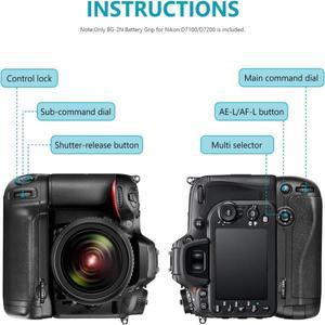 MBD15 수직 배터리 그립 ENEL15 또는 니콘 D7100 DSLR 카메라용 AA 6 개