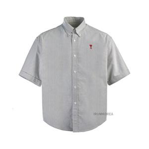 [롯데백화점]아미 SS25 남성 하트 로고 반팔 셔츠 HSH230 CO0031 376