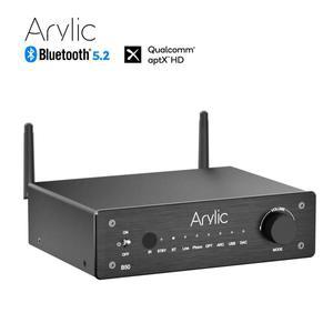 Arylic B50 Bluetooth 5.2 송신기 수신기 AptX HD 오디오 어댑터 TV 홈 헤드폰 스테레오 용 무선 증폭기