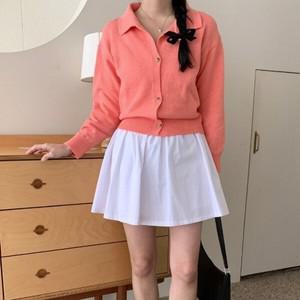 [하프클럽/]여자 미니멀리즘 SS 스웨터 카라넥 가디건