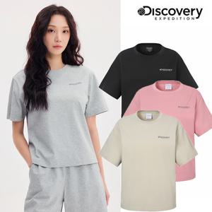 [AK플라자] [디스커버리] 25SS 여성 프레시벤트 워시드 경량 트레이닝 반팔 티셔츠 DWTR66053 택1