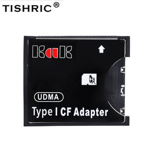 cf카드 메모리카드 TISHRIC SDXC SDHC-표준 컴팩트 플래시 I 카드 변환기 SD-DSLR 카메라 용 CF 어댑터 리