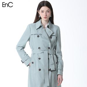 [이엔씨][EnC] 민트멜로 벨티드 트렌치코트 (택가격 449000원)