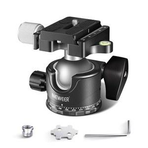 니워 로우 프로파일 카메라 삼각대 볼 헤드, 36mm 메탈 파노라마 볼 헤드, Arca 1/4 u201D 퀵 릴리즈 플레이트와 호환되는 삼각대 모노포드 슬라이더 DSLR 카메라 캠코더, 적재 용량: 33파운드/15kg - GM36