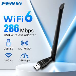 와이파이 원격 제어 6 USB 어댑터 AX300 2.4GHz 802.11AX 안테나 신호 수신 노트북 PC무선 수신기 Win10/1