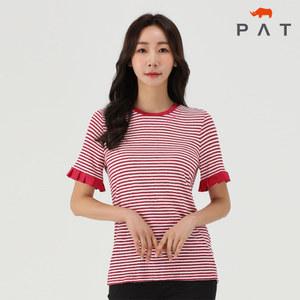 [PAT 여성] 소매포인트 라운드 티셔츠_1H45383