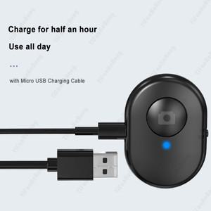 휴대용 충전식 블루투스 호환 마이크로 USB 셀카봉, 무선 원격 1 단추 셀카 컨트롤러, iOS 안드로이드용