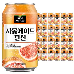 미닛메이드 자몽에이드 탄산 355ml 24캔