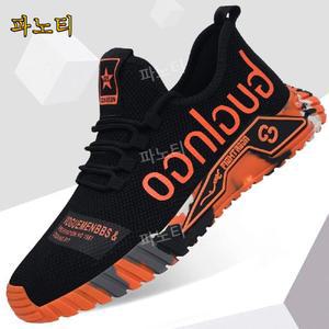 플라이 남성용 운동화 니트 메쉬 소재 트렌드 캐주얼 안전화 파노티