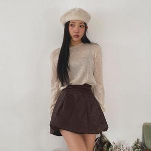 여자 겨울 로맨틱 벌룬 펌킨핏 패딩 미니스커트