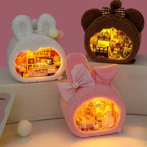 미니 인형의 집 미니어처 DIY 메종 실바니안 홈 생일 크리스마스 선물