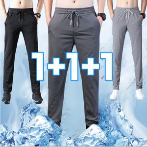 1 + 1 + 1 남자 빅사이즈 여름 쿨링 쿨소재 메쉬 냉감 냉장고 통풍 츄리닝 긴바지 트레이닝 펜츠