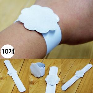 꽃팔찌 만들기 원터치 플라워 스트랩 손목밴드 팔찌 꾸미기 쥬얼리 DIY 어린이 (10개)