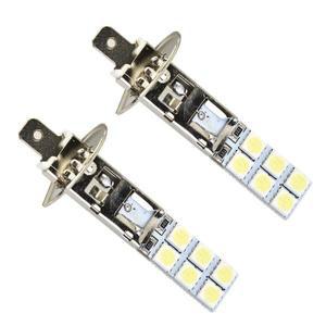 자동차 안개등  브라이트 H1 밝은 운전 전구, 55W LED DRL 방향 지시등, 12SMD-5050 6000K 하이 로우 키트