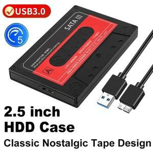 2.5 ''HDD 인클로저 SATA to USB 3.0 외장형 하드 드라이브 케이스 PC 노트북 용 DIY 스티커가있는 5Gbps