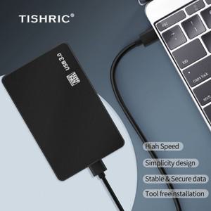 TISHRIC-외장 HD 케이스 SSD 2.5 외장 하드 드라이브 인클로저 SATA To USB 3.0/2.0/c타입 디스크 어댑터