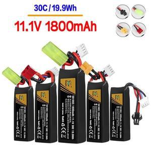 물총 에어소프트 배터리 11.1V 1800mah 30C 501865 Airsoft Bb 공기 권총 전기 장난감 부품용 Lipo TSMXT30