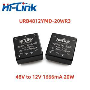 하이링크 DC-DC 미니 절연 전원 공급 장치 모듈, 스텝 다운 컨버터, URB4805YMD-20WR3 48V-5V, 12V, 24V
