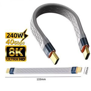 PD 240W USB C C 초단축 데이터 케이블 USB4 THUNDERBOLT 3 4 아이폰 호환 호환 6 5 PRO MAX SSD POWER LOGIC 은행 0. 3M용 40G