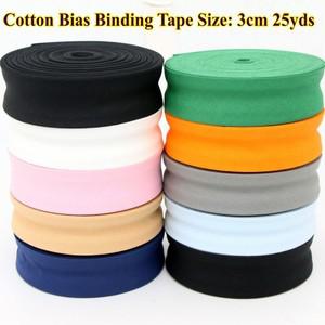 코튼 바이어스 바인딩 테이프 크기 3cm 2yds DIY 수제 재봉 재료
