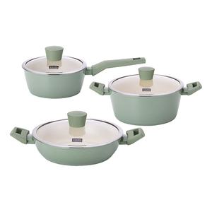 키친플라워 그랜애플 냄비3종세트(편수, 18cm, 1개 + 양수, 24cm, 1개 + 전골, 24cm, 1개)