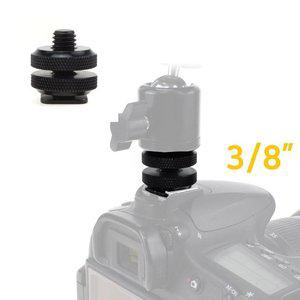 고품질 3/8 나사 핫슈 어댑터 마운트 카메라 조명 LED DSLR (WFHOK38)