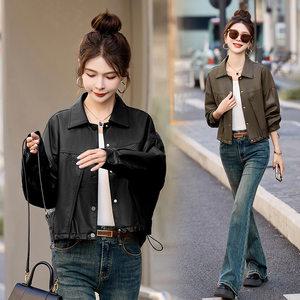 EAMT 여자코트 가죽 무스탕 숏봄 봄가을 캐주얼 루즈핏 슬림핏 라이더 PU재킷 YONG1