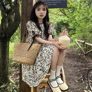 [하프클럽/알티피아]패턴 여성 미니 귀여운 플라워 휴양지원피스룩 원피스