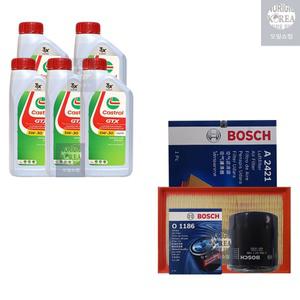 뉴SM5 플래티넘 가솔린 LPG 캐스트롤 GTX 5W30 5L 엔진오일+필터 세트 1186-2421