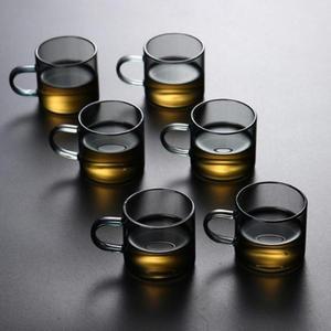 내열유리 유리잔 찻잔 물잔 핸들 허브 6p 100ml (3mAwW)