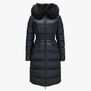 [롯데백화점]몽클레르 [몽클레르] 24FW 1C00022 595FE 778/ BOEDIC 네이비 퍼 후드 롱 패딩