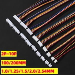 커넥터 5 세트 JST XH254 XH ZH PH 10 125mm 15mm 20mm 254mm 와이어 케이블 커넥터 2 3 4 5 6 7 8 9 10PIN