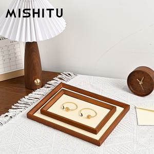회전 책장 책꽂이 모서리 MISHITU 나무 보석 보관함 정리함 쌓을 수있는 목걸이 팔찌 반지 시계 서랍 쇼케