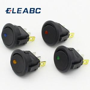 LED 로커 스위치  도트 라이트  온 오프 조명  자동차 대시 보드  보트 토글  SPST 12V  3 핀  2 개