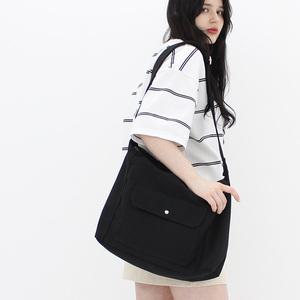 레이커 포켓 무지 크로스백 에코백 빅백 캔버스백 여성 남성 학생 캐주얼 숄더백 여행 보조 크로스 천 가방