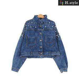 H스타일WK3105-1청자켓 데님점퍼 JK 야상 미시 가을 데일리 아우터