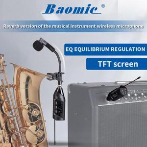 Baomic TR-15 악기 색소폰 전용 무선 마이크 리버브 6 조정EQ 평형 조절
