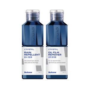 [불스원] 시야확보세트 뉴 크리스탈 발수코팅제 140ml+유막제거제140ml