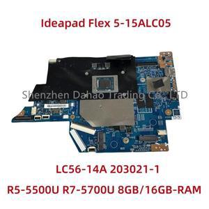 레노버 아이디어패드 플렉스 5-15ALC05 노트북 마더보드 LC56-14A용 203021 -1 R5-5500U CPU 8GB/16GB-RAM