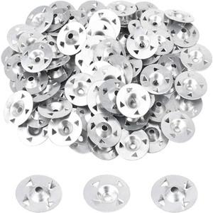 50/100Pcs 28mm 4-Claw Easy Fix 와셔 석고 보드 용 네일 가스켓 압출 플레이트 절연 Thermoboard 고정 후