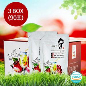 [롯데백화점]팸쿡 경북 영주 사과즙 애플순 100ml 30포 x 3박스